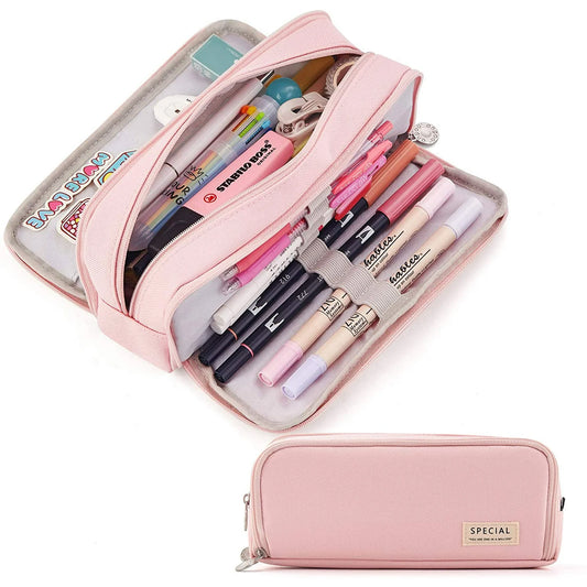 Large Capacity Pencil Case 3 Compartments