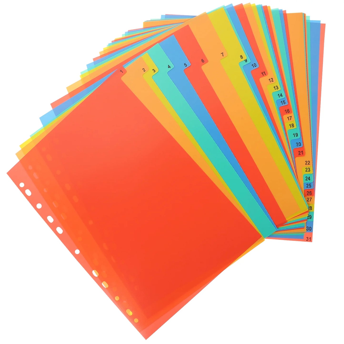 1 Set A4 Binder Divider File Divider Subject Divider for Binder Notebook for School Office