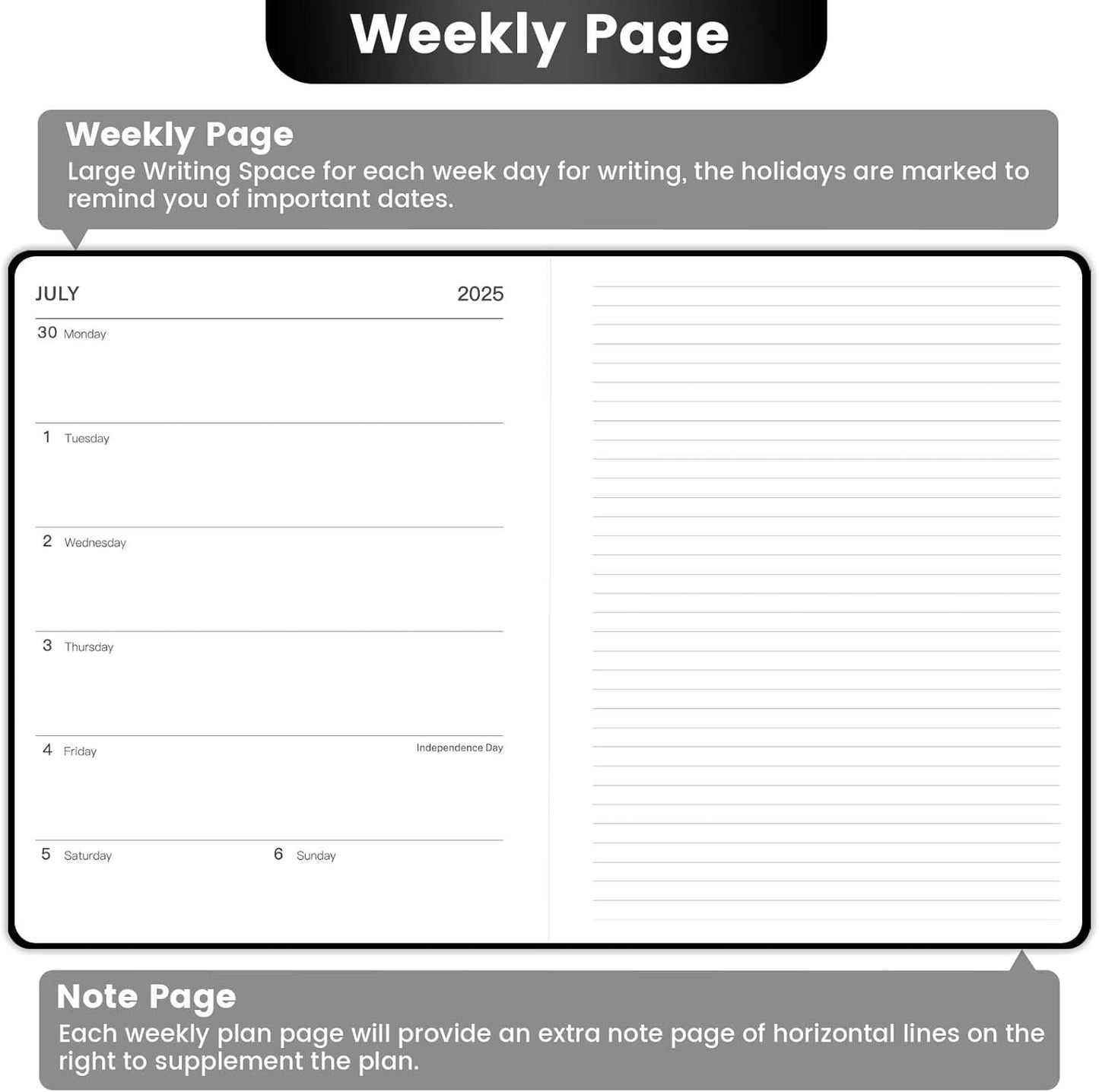 Academic Diary 2025-2026 A5 Week to View