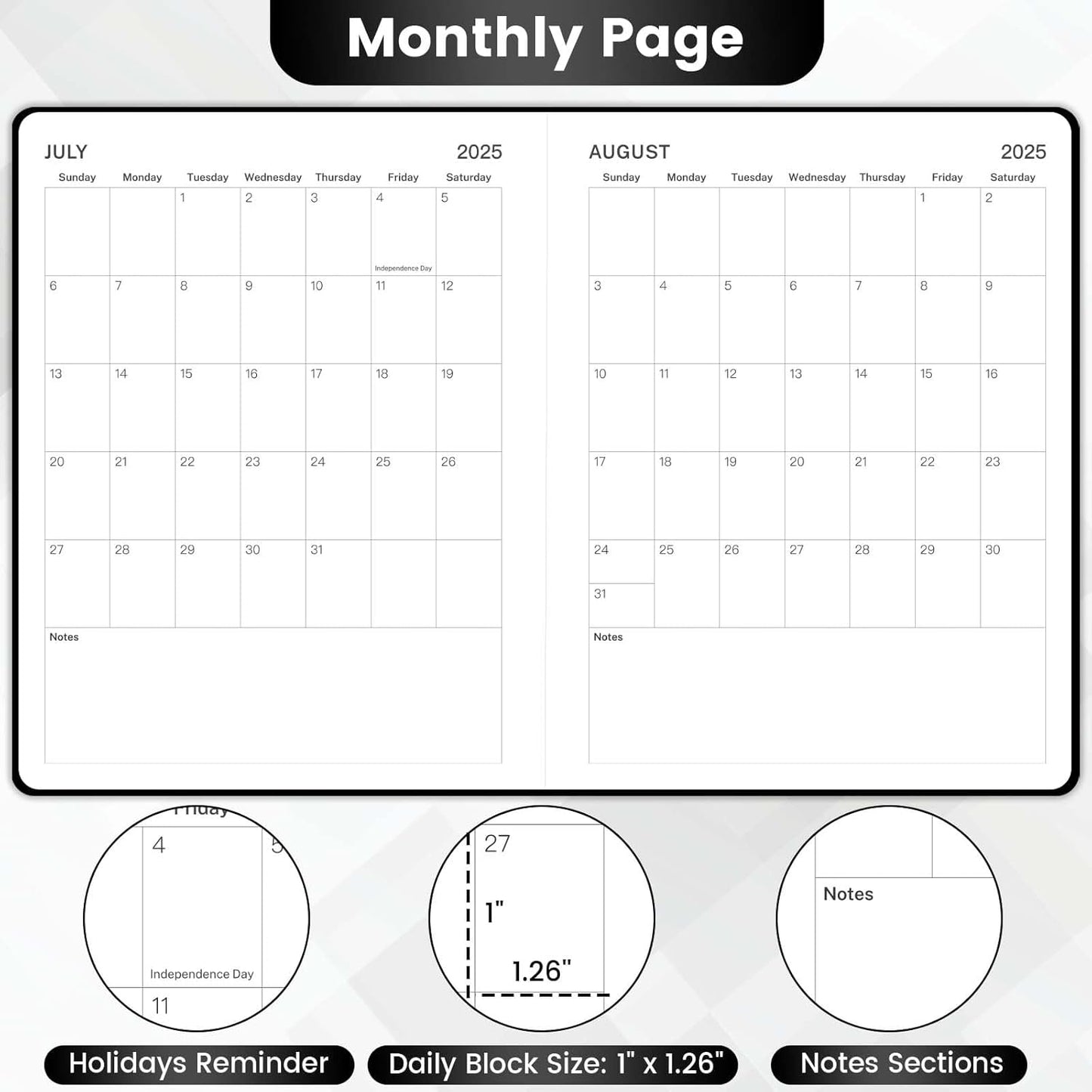Academic Diary 2025-2026 A5 Week to View