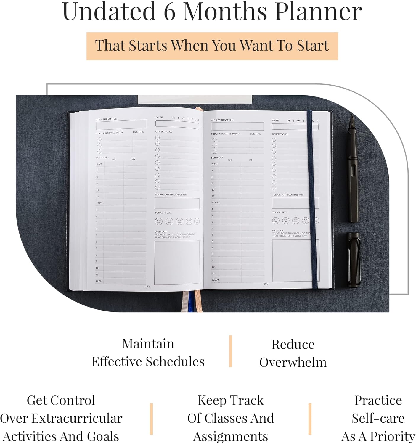 Student Planner Hardback with Ribbon Marker