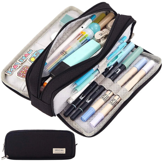Large Capacity Pencil Case 3 Compartments
