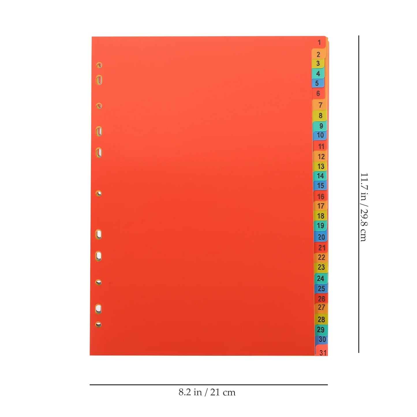 1 Set A4 Binder Divider File Divider Subject Divider for Binder Notebook for School Office